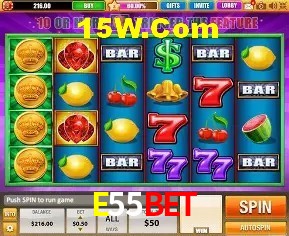 Interface do App E55Bet